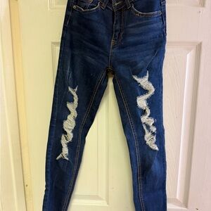 Wild Fable Distressed Dark Blue Skinny Jeans